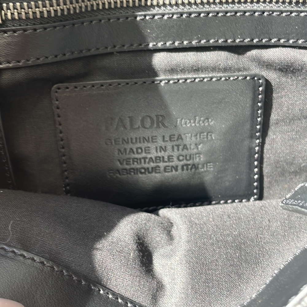 FALOR Falorni La Borse ITALY Black Leather Tote - Picture 3 of 6